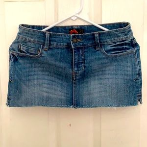 Denim mini skirt